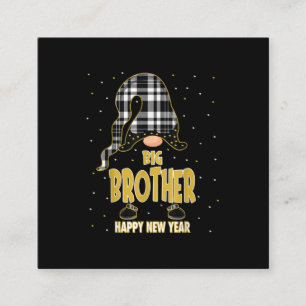 Big Brother Happy New Year Matching gift Square Business Card