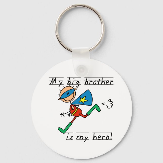 Big Brother Hero T-shirts and Gifts Keychain (Front)
