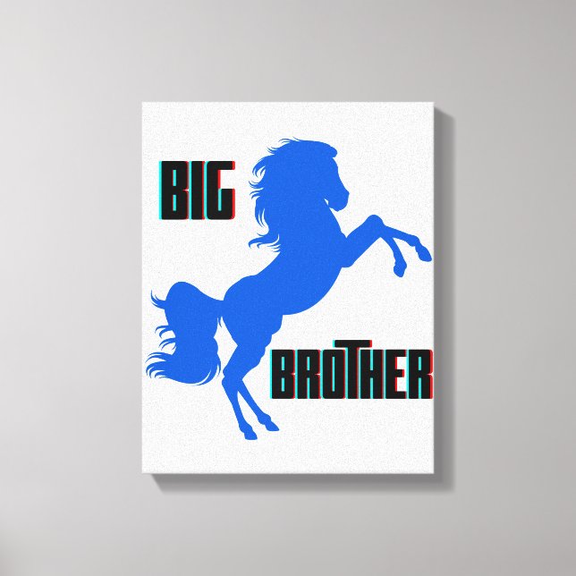 Big Brother Horse Rearing Canvas Print (Front)