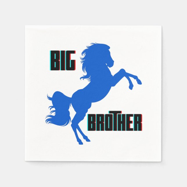 Big Brother Horse Rearing Napkins (Front)