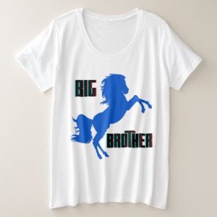 Big Brother Horse Rearing Plus Size T-Shirt