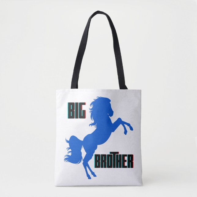 Big Brother Horse Rearing Tote Bag (Front)