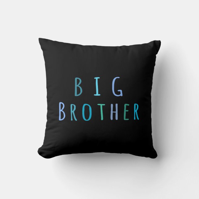 Big Brother in blue Throw Pillow (Front)