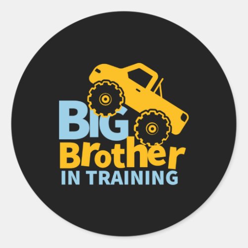 Big Brother In Training Classic Round Sticker