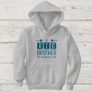 Big brother initials est. month year blue hoodie
