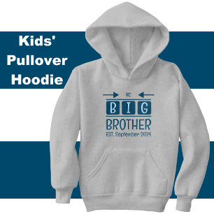 Big brother initials est. month year blue hoodie
