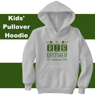 Big brother initials est. month year green hoodie