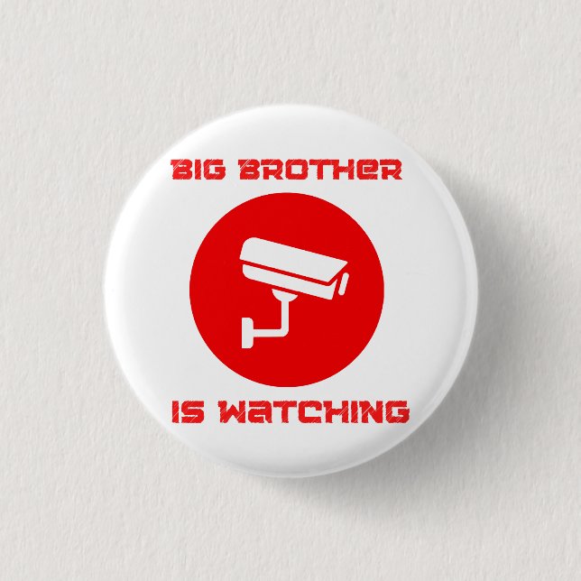 Big Brother is Watching  1984 ingsoc Button (Front)