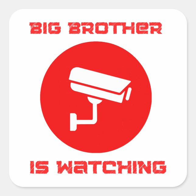 Big Brother is Watching  1984 ingsoc Square Sticker (Front)