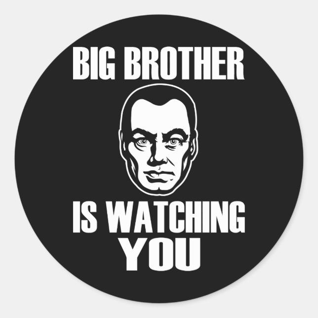 Big Brother is Watching You Classic Round Sticker (Front)