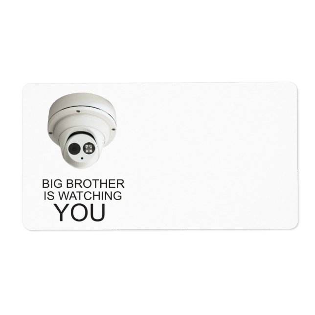 Big brother is watching you label (Front)