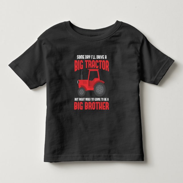 Big Brother Kid Tractor lover Sibling Son Farmer Toddler T-shirt (Front)