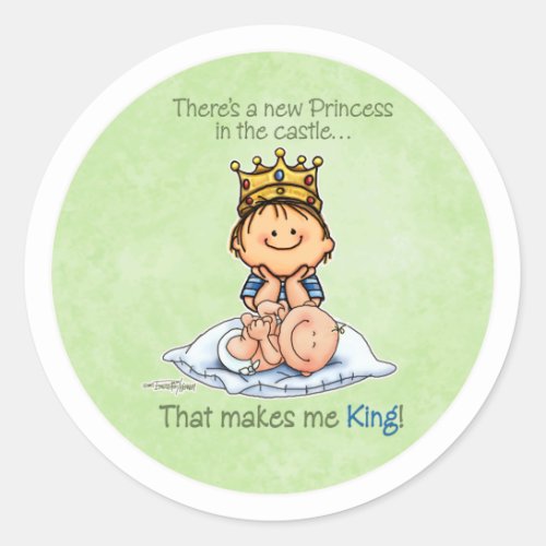 Big Brother _ King of Princess Classic Round Sticker