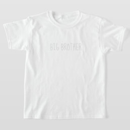 Big Brother Light Grey White Neutral T-Shirt