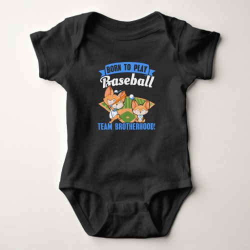 Big Brother Little Brother _ Baseball Players Baby Bodysuit