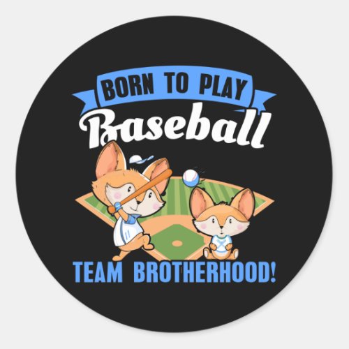 Big Brother Little Brother _ Baseball Players Classic Round Sticker