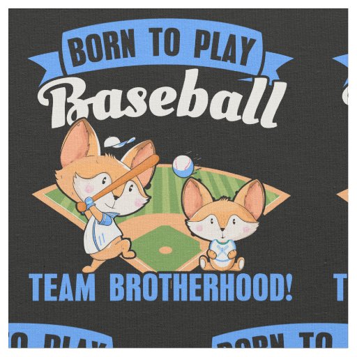Big Brother Little Brother - Baseball Players Fabric