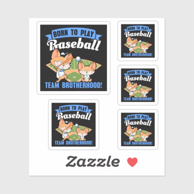 Big Brother Little Brother - Baseball Players Sticker (Sheet)