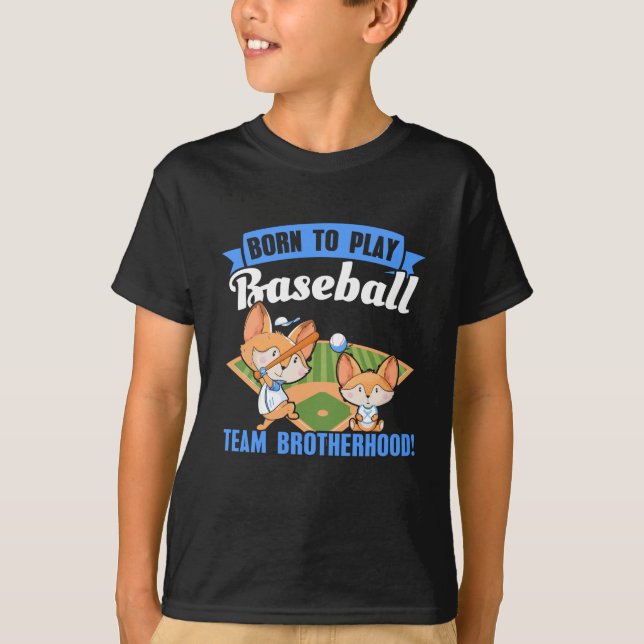 Big Brother Little Brother - Baseball Players T-Shirt (Front)