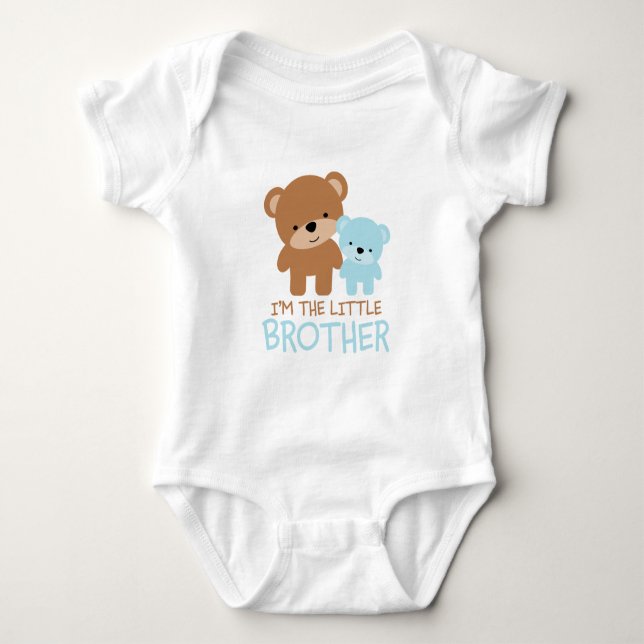 Big Brother Little Brother Bear Baby Bodysuit (Front)