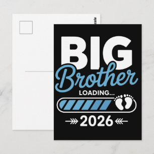Big Brother Loading: New Baby Announcement Postcard