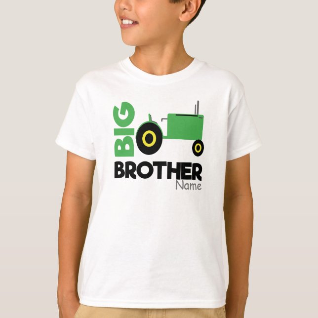 Big brother matching tractor sibling T-Shirt (Front)