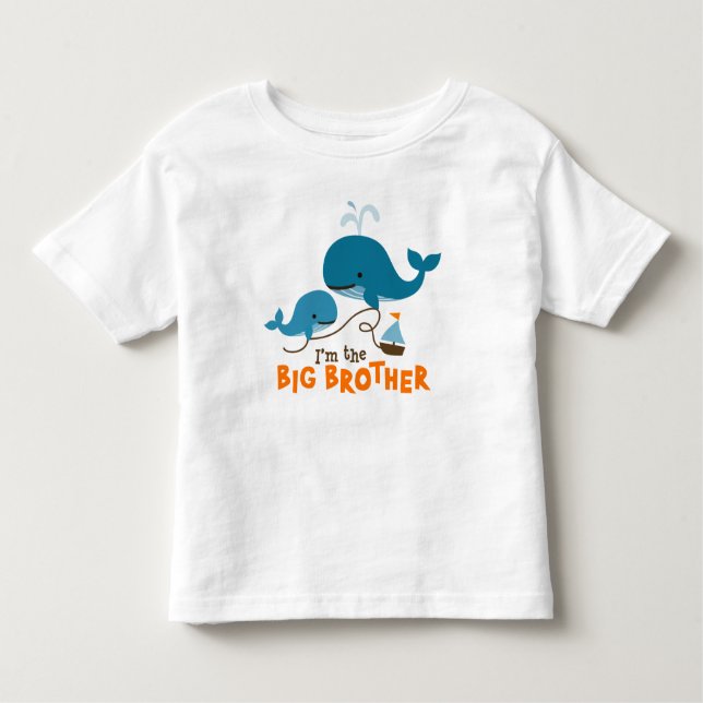 Big Brother - Mod Whale Toddler T-shirt (Front)