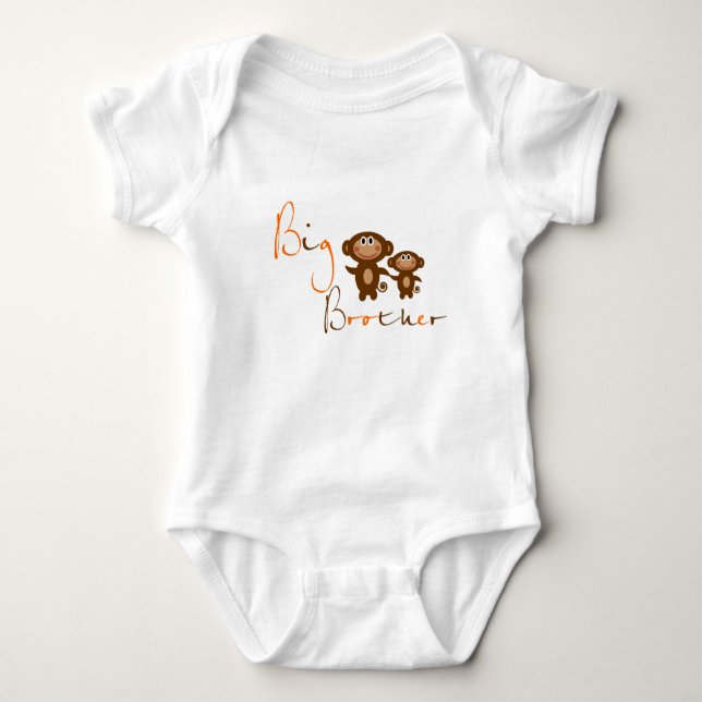 Big_Brother_Monkey Baby Bodysuit (Front)