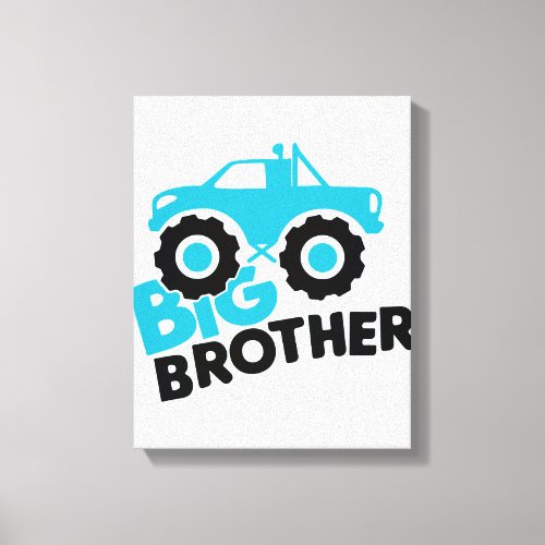 Big Brother Monster Truck Canvas Print