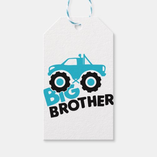 Big Brother Monster Truck Gift Tags