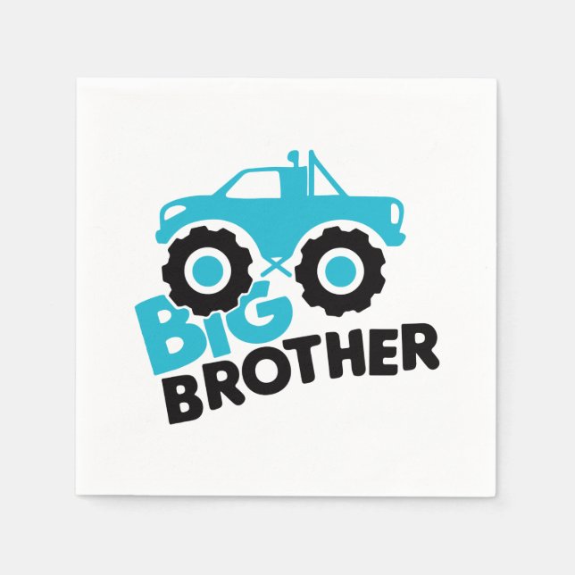 Big Brother Monster Truck Napkins (Front)