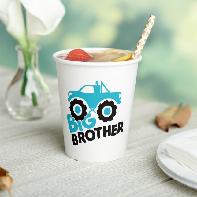 Big Brother Monster Truck Paper Cups (Insitu)