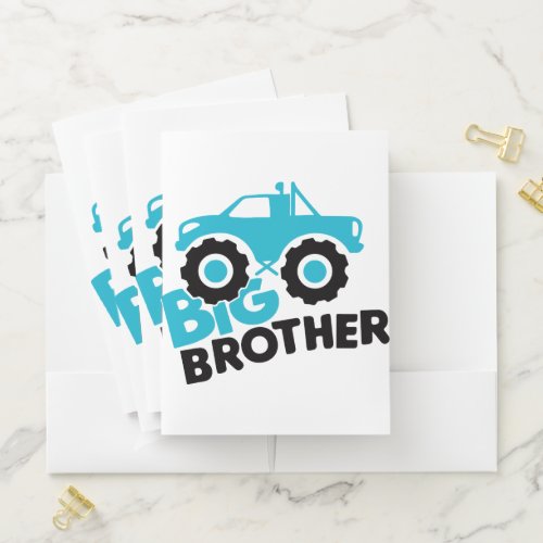 Big Brother Monster Truck Pocket Folder