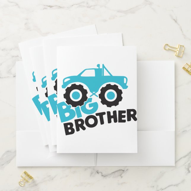 Big Brother Monster Truck Pocket Folder (In Situ)