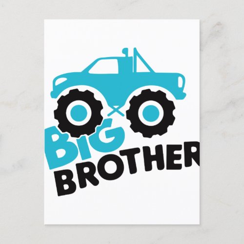 Big Brother Monster Truck Postcard
