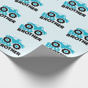 Big Brother Monster Truck Wrapping Paper