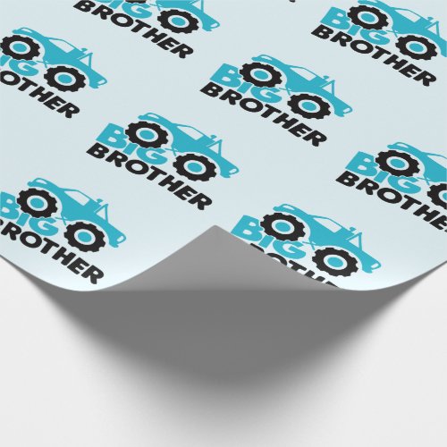 Big Brother Monster Truck Wrapping Paper