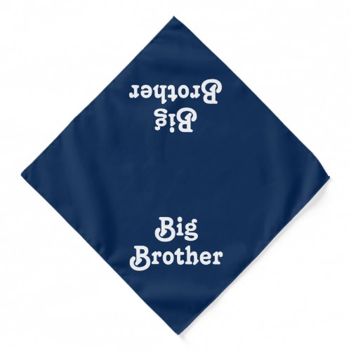 Big Brother navy blue white cute dog pet Bandana