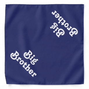 Big Brother navy blue & white cute dog pet  Bandana