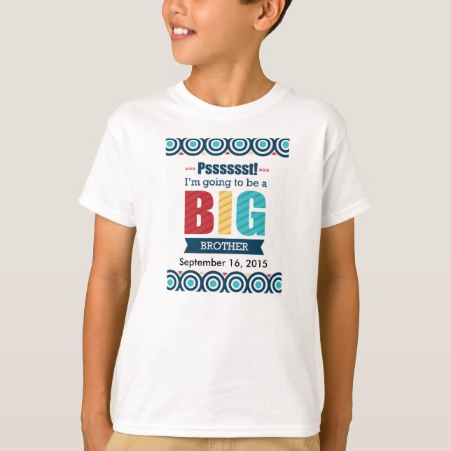 Big Brother/New Baby Announcement T-Shirt (Front)