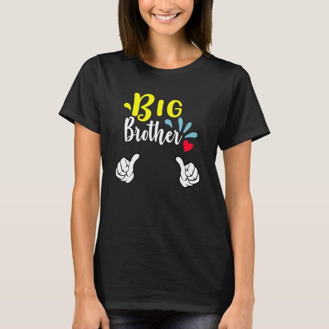 Big Brother New Born Baby Older Brother T-Shirt (Front)