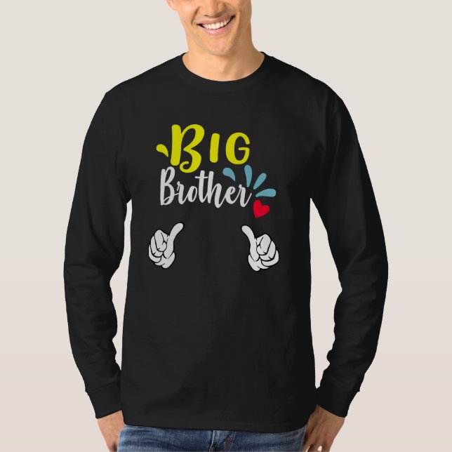 Big Brother New Born Baby Older Brother T-Shirt (Front)