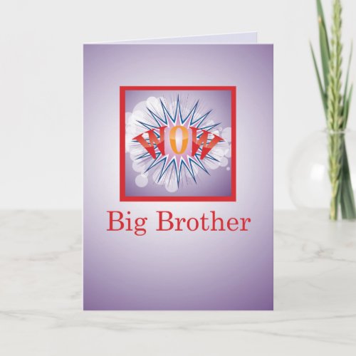 Big Brother of Baby Sister Congratulations WOW Card