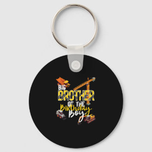 Big Brother Of Birthday Boy Constructor Keychain