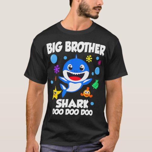 Big Brother Of The Baby Shark Birthday Big Brother T_Shirt