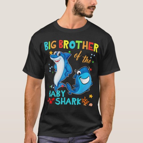 Big Brother Of The Baby Shark Birthday Big Brother T_Shirt