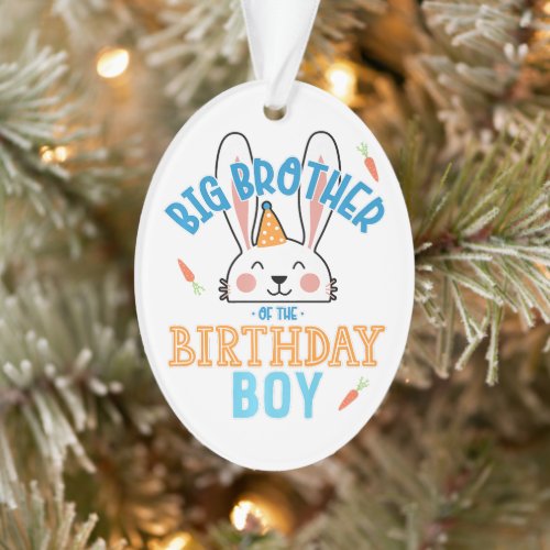 Big Brother Of The Birthday Boy Rabbit Ornament  