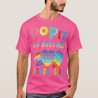 big brother of the Birthday Girl Pop It Unicorn Bi T-Shirt