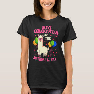 Big Brother Of The Birthday LLama Bday Party Famil T-Shirt