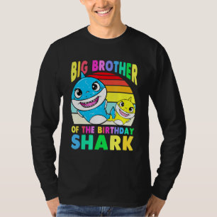 Big Brother Of The Birthday Shark Bro Matching Fam T-Shirt